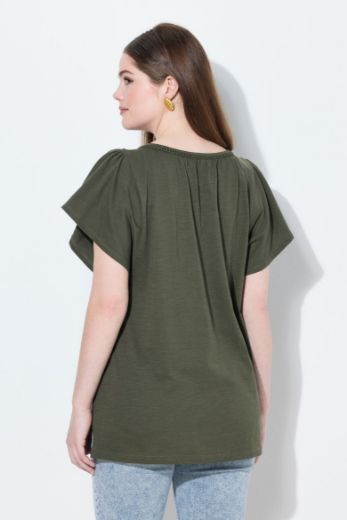 Moda za polnejše Majica s vezanjem na ovratniku plus velikost, xxl, Ulla Popken in Johann Popken (JP1880)