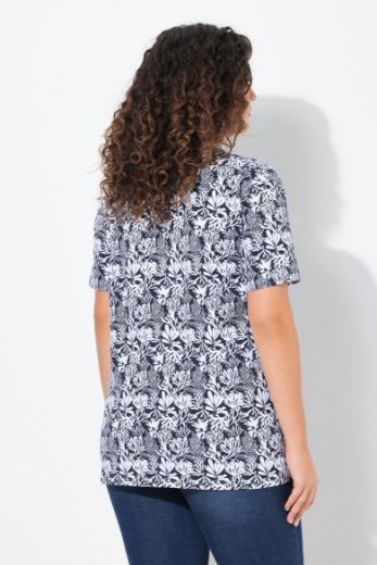 Moda za polnejše Majica kratkih rukava V izreza s motivom koralja plus velikost, xxl, Ulla Popken in Johann Popken (JP1880)