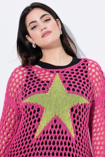 Moda za polnejše Pulover 3/4 rukava okruglog ovratnika plus velikost, xxl, Ulla Popken in Johann Popken (JP1880)