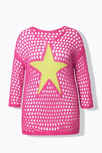 Moda za polnejše Pulover 3/4 rukava okruglog ovratnika plus velikost, xxl, Ulla Popken in Johann Popken (JP1880)