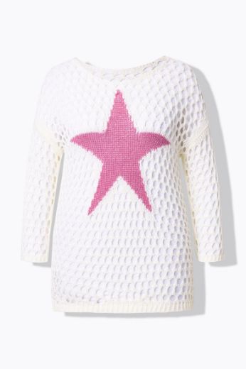 Moda za polnejše Pulover 3/4 rukava okruglog ovratnika plus velikost, xxl, Ulla Popken in Johann Popken (JP1880)