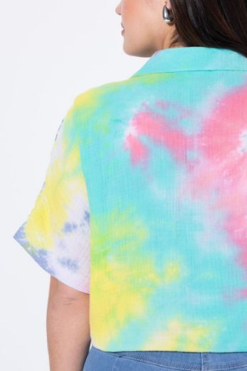 Moda za polnejše Bluza kratkih rukava od muslina plus velikost, xxl, Ulla Popken in Johann Popken (JP1880)
