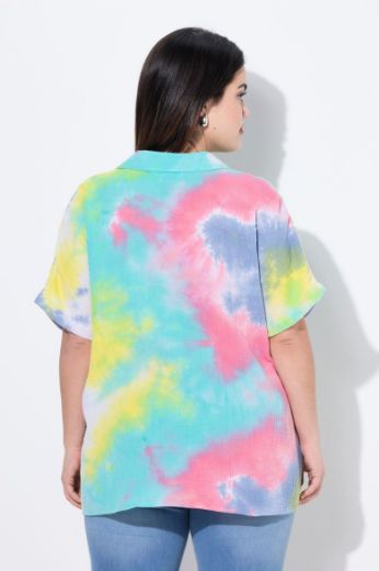 Moda za polnejše Bluza kratkih rukava od muslina plus velikost, xxl, Ulla Popken in Johann Popken (JP1880)