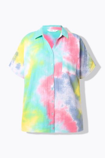 Moda za polnejše Bluza kratkih rukava od muslina plus velikost, xxl, Ulla Popken in Johann Popken (JP1880)