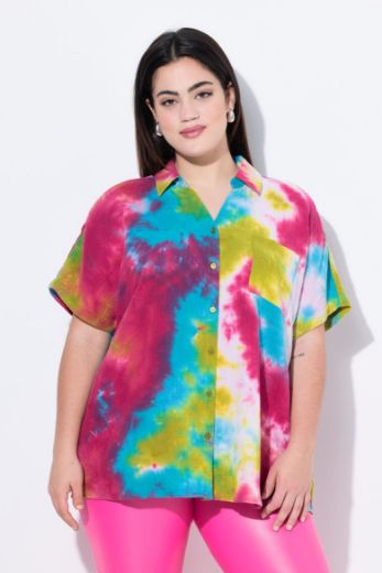 Moda za polnejše Bluza kratkih rukava od muslina plus velikost, xxl, Ulla Popken in Johann Popken (JP1880)