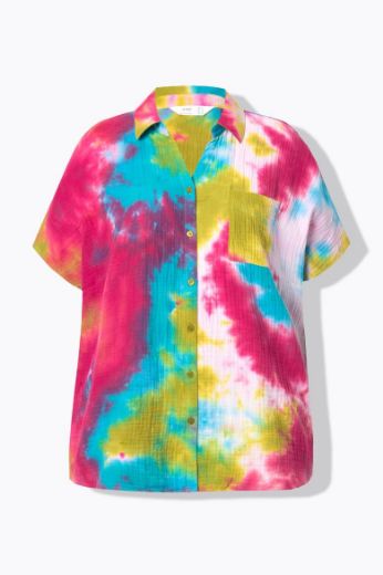 Moda za polnejše Bluza kratkih rukava od muslina plus velikost, xxl, Ulla Popken in Johann Popken (JP1880)