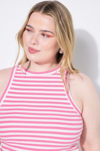 Moda za polnejše Majica bez rukava na pruge plus velikost, xxl, Ulla Popken in Johann Popken (JP1880)