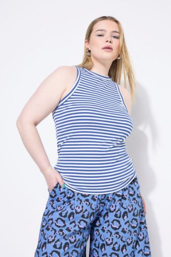 Moda za polnejše Majica bez rukava na pruge plus velikost, xxl, Ulla Popken in Johann Popken (JP1880)