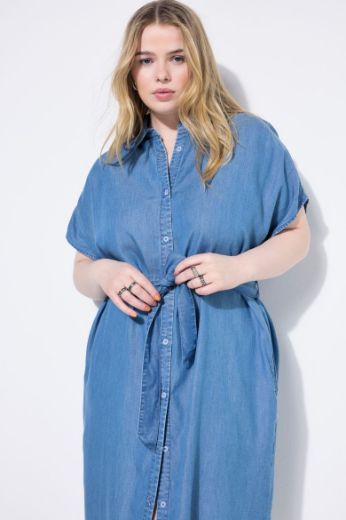 Moda za polnejše Haljina kratkih rukava na kopčanje plus velikost, xxl, Ulla Popken in Johann Popken (JP1880)