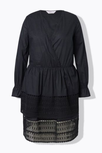 Moda za polnejše Haljina midi dugih rukava A kroja plus velikost, xxl, Ulla Popken in Johann Popken (JP1880)