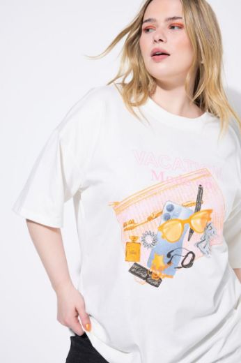 Moda za polnejše Majica kratkih rukava šireg kroja plus velikost, xxl, Ulla Popken in Johann Popken (JP1880)