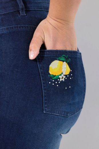Moda za polnejše Traperice Capri plus velikost, xxl, Ulla Popken in Johann Popken (JP1880)