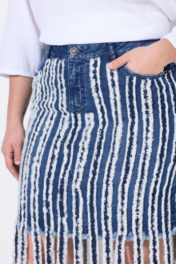 Moda za polnejše Suknja od trapera užeg kroja plus velikost, xxl, Ulla Popken in Johann Popken (JP1880)