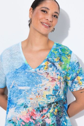 Moda za polnejše Majica kratkih rukava V ovratnika plus velikost, xxl, Ulla Popken in Johann Popken (JP1880)