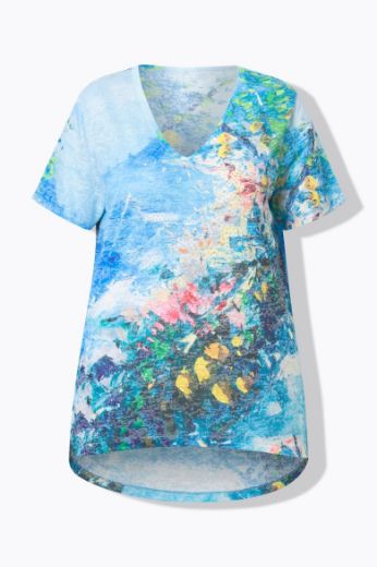 Moda za polnejše Majica kratkih rukava V ovratnika plus velikost, xxl, Ulla Popken in Johann Popken (JP1880)