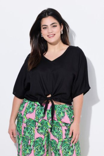 Moda za polnejše Bluza kratkih rukava V ovratnika kraćeg kroja plus velikost, xxl, Ulla Popken in Johann Popken (JP1880)