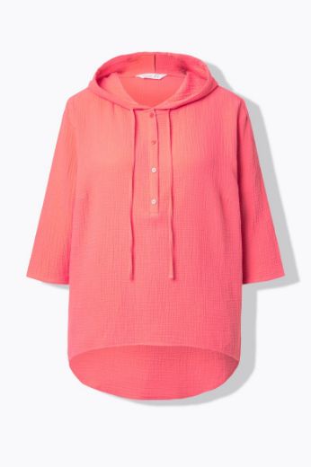 Moda za polnejše Bluza od muslina s kapuljačom plus velikost, xxl, Ulla Popken in Johann Popken (JP1880)