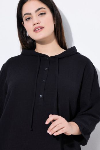 Moda za polnejše Bluza od muslina s kapuljačom plus velikost, xxl, Ulla Popken in Johann Popken (JP1880)