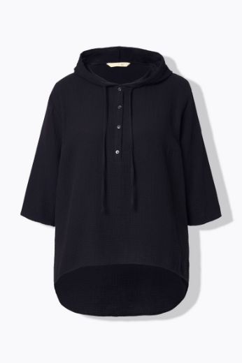 Moda za polnejše Bluza od muslina s kapuljačom plus velikost, xxl, Ulla Popken in Johann Popken (JP1880)