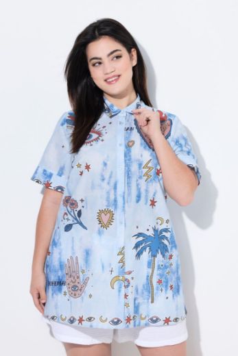 Moda za polnejše Košulja kratkih rukava dužeg A kroja plus velikost, xxl, Ulla Popken in Johann Popken (JP1880)