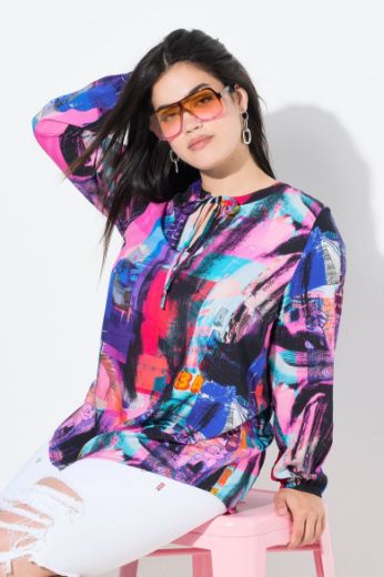 Moda za polnejše Bluza dugih rukava A kroja plus velikost, xxl, Ulla Popken in Johann Popken (JP1880)