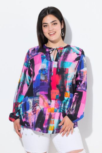 Moda za polnejše Bluza dugih rukava A kroja plus velikost, xxl, Ulla Popken in Johann Popken (JP1880)