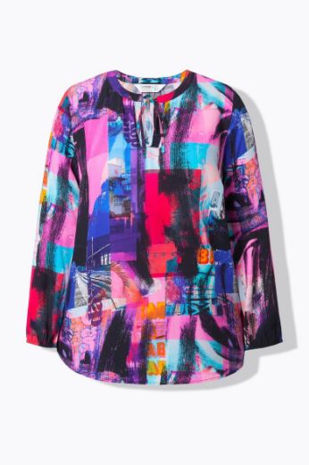 Moda za polnejše Bluza dugih rukava A kroja plus velikost, xxl, Ulla Popken in Johann Popken (JP1880)