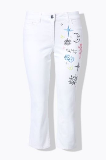 Moda za polnejše Traperice užih  7/8 dužine nogavica plus velikost, xxl, Ulla Popken in Johann Popken (JP1880)
