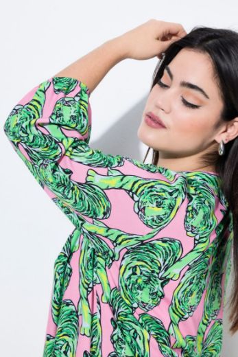 Moda za polnejše Bluza 3/4 rukava A kroja plus velikost, xxl, Ulla Popken in Johann Popken (JP1880)