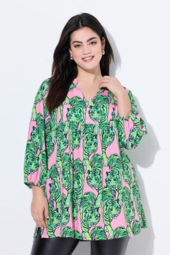 Moda za polnejše Bluza 3/4 rukava A kroja plus velikost, xxl, Ulla Popken in Johann Popken (JP1880)