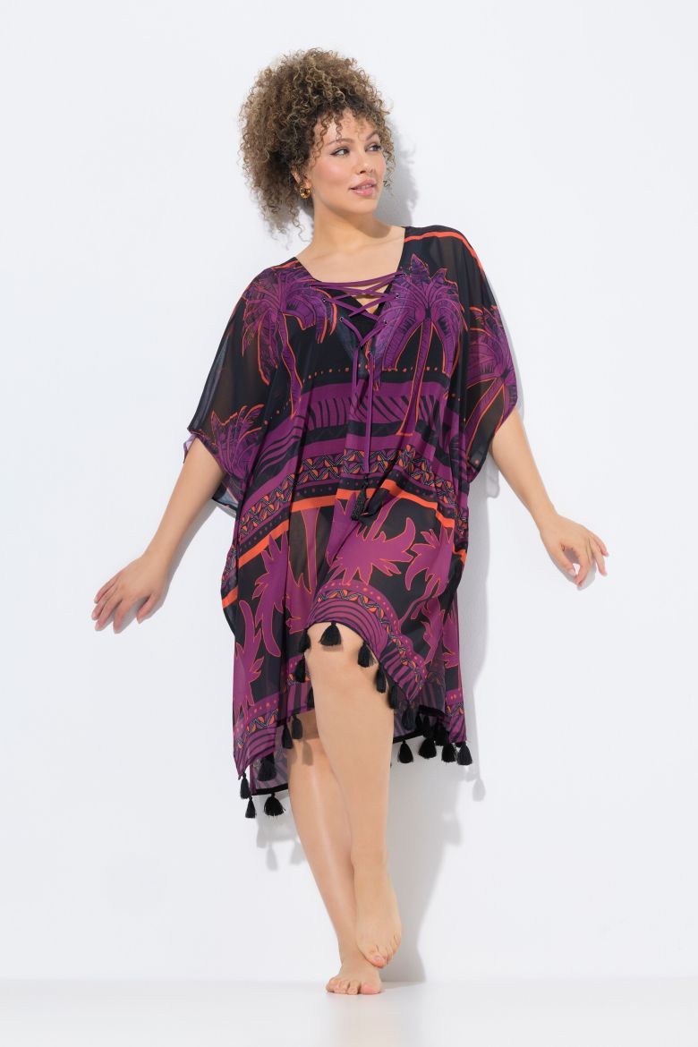 Moda za polnejše Tunika šireg kroja s motivom palme plus velikost, xxl, Ulla Popken in Johann Popken (JP1880)