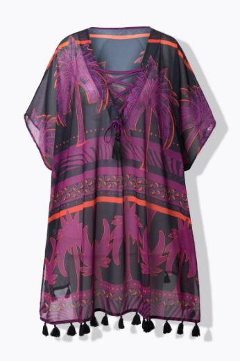 Moda za polnejše Tunika šireg kroja s motivom palme plus velikost, xxl, Ulla Popken in Johann Popken (JP1880)