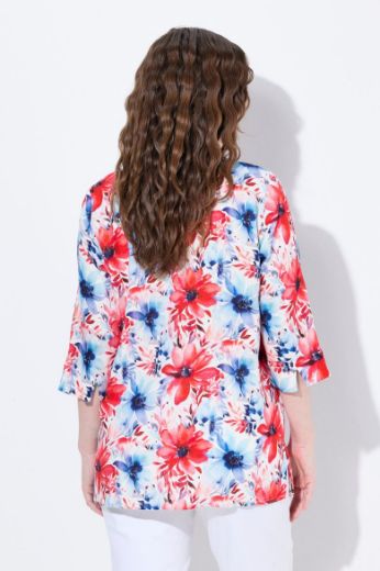 Moda za polnejše Bluza 3/4 rukava od mješavine lana plus velikost, xxl, Ulla Popken in Johann Popken (JP1880)