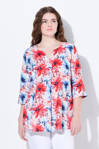 Moda za polnejše Bluza 3/4 rukava od mješavine lana plus velikost, xxl, Ulla Popken in Johann Popken (JP1880)