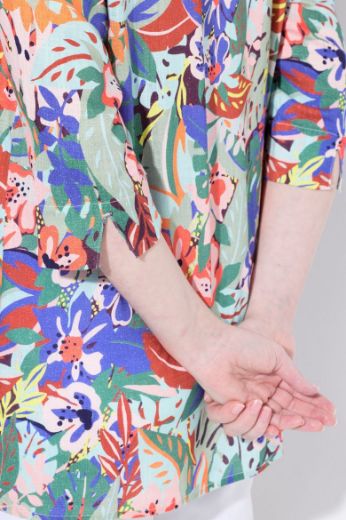 Moda za polnejše Bluza 3/4 rukava od mješavine lana plus velikost, xxl, Ulla Popken in Johann Popken (JP1880)