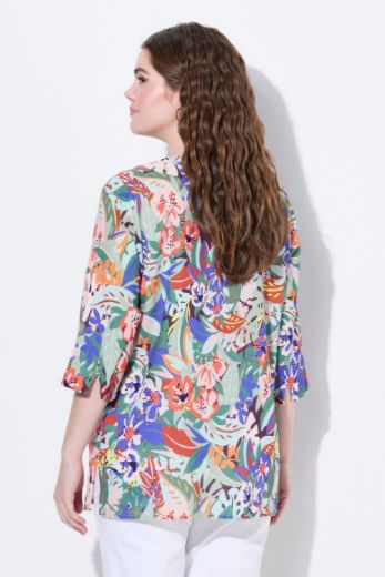 Moda za polnejše Bluza 3/4 rukava od mješavine lana plus velikost, xxl, Ulla Popken in Johann Popken (JP1880)