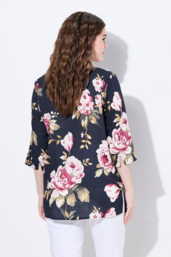 Moda za polnejše Bluza 3/4 rukava od mješavine lana plus velikost, xxl, Ulla Popken in Johann Popken (JP1880)