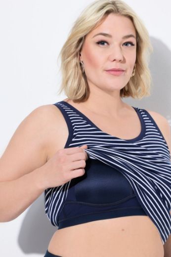 Moda za polnejše Majica bez rukava na pruge plus velikost, xxl, Ulla Popken in Johann Popken (JP1880)