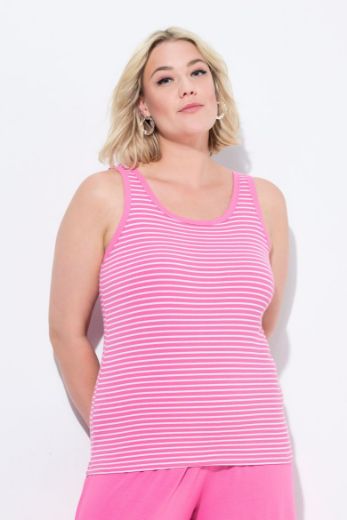 Moda za polnejše Majica bez rukava na pruge plus velikost, xxl, Ulla Popken in Johann Popken (JP1880)