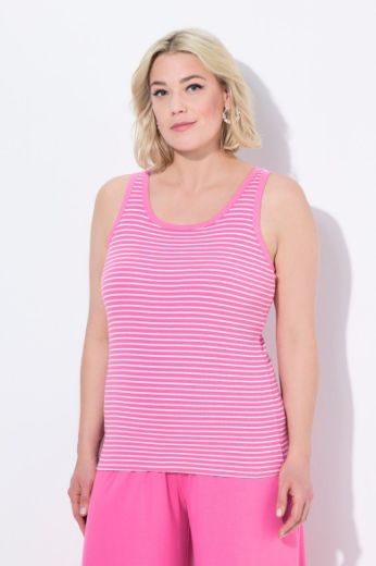 Moda za polnejše Majica bez rukava na pruge plus velikost, xxl, Ulla Popken in Johann Popken (JP1880)