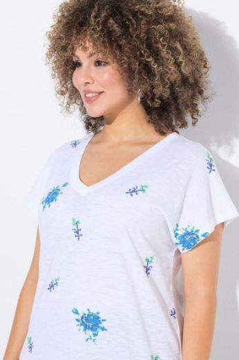 Moda za polnejše Majica kratkih rukava V ovratnika plus velikost, xxl, Ulla Popken in Johann Popken (JP1880)