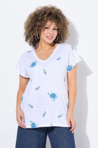 Moda za polnejše Majica kratkih rukava V ovratnika plus velikost, xxl, Ulla Popken in Johann Popken (JP1880)