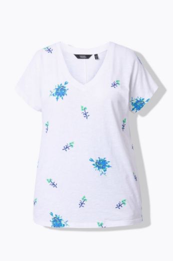 Moda za polnejše Majica kratkih rukava V ovratnika plus velikost, xxl, Ulla Popken in Johann Popken (JP1880)