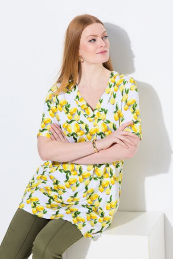 Moda za polnejše Majica kratkih rukava dužeg kroja plus velikost, xxl, Ulla Popken in Johann Popken (JP1880)