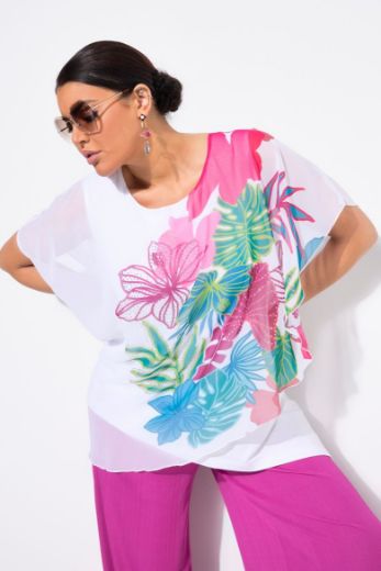 Moda za polnejše Tunika kratkih rukava cvjetnog uzorka plus velikost, xxl, Ulla Popken in Johann Popken (JP1880)