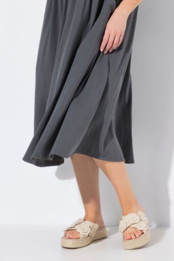 Moda za polnejše Haljina midi kratkih rukava okruglog izreza plus velikost, xxl, Ulla Popken in Johann Popken (JP1880)