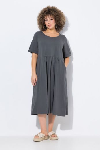 Moda za polnejše Haljina midi kratkih rukava okruglog izreza plus velikost, xxl, Ulla Popken in Johann Popken (JP1880)