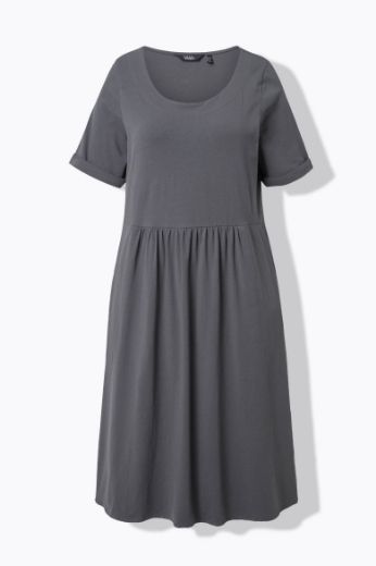 Moda za polnejše Haljina midi kratkih rukava okruglog izreza plus velikost, xxl, Ulla Popken in Johann Popken (JP1880)