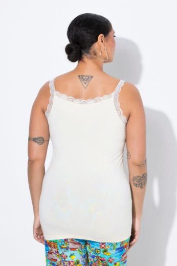Moda za polnejše Top s čipkastim detaljima plus velikost, xxl, Ulla Popken in Johann Popken (JP1880)