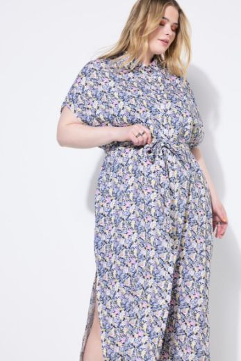 Moda za polnejše Haljina maxi kratkih rukava cvjetnog uzorka plus velikost, xxl, Ulla Popken in Johann Popken (JP1880)